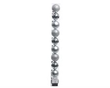PALLINE PER ALBERO 60 MM ARGENTO 10 PZ
