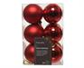 PALLINE ROSSE LUCIDE E OPACHE PER ALBERO 6 CM BOX 12 PZ