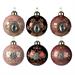 PALLINA DI NATALE ROSA/BORDEAUX/CIPRIA CON DECORI 8CM
