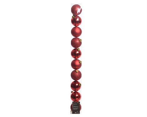 PALLINE PER ALBERO 60 MM ROSSE 10 PZ