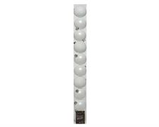 PALLINE DI NATALE BIANCHE 6 CM CONFEZIONE 10 PZ
