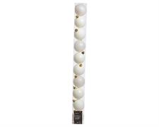 PALLINE DI NATALE BIANCO LANA 6 CM CONFEZIONE 10 PZ