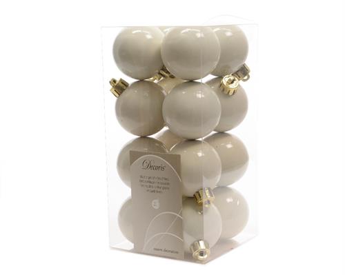 PALLINE PER ALBERO BIANCO LANA 16PZ 40M