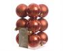 PALLINE DI NATALE ROSSO AUTUNNO 6CM CONFEZIONE 12 PZ
