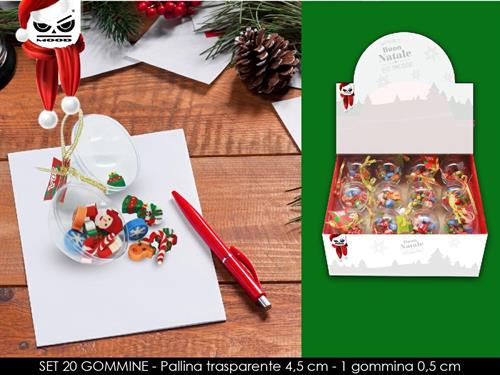 GOMMINE NATALIZIE SET 20 PZ 4,5 CM