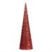 CONO ALBERO ROSSO GLITTER CON STRASS H.61 CM