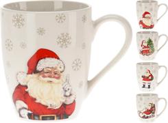 TAZZA MUG PORCELLANA BABBO NATALE 340 ML ASSORTITA