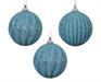 PALLINA DI NATALE CELESTE CON GLITTER 8 CM