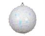 PALLINA DI NATALE IN FOAM BIANCA DECORI IRIDESCENTI 8 CM