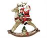 BABBO NATALE SU RENNA A DONDOLO H.22,5 CM