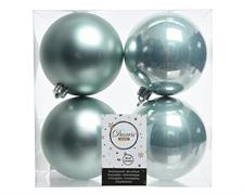 PALLINE DI NATALE EUCALIPTO 10 CM CONFEZIONE 4 PZ