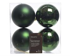 PALLINE NATALIZIE 10 CM VERDE PINO BOX DA 4 PZ