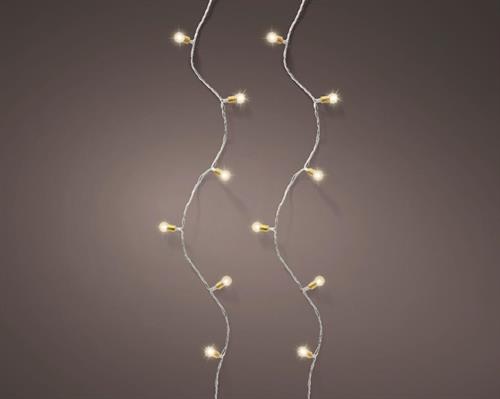 CATENA DI LUCI VINTAGE 180 LED BIANCO CALDO 18 MT 8 GIOCHI DI LU