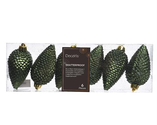 PENDENTI PER ALBERO DI NATALE PIGNA VERDE PINO BOX DA 6 8 CM