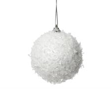 PALLINA DI NATALE IN FOAM INNEVATA 8 CM