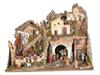 PRESEPE CON LUCI MULINO A POMPA E NATIVITA' 13 PZ 10 CM 76X40X54