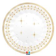 PIATTI NATALIZI SCHIACCIANOCI ORO 30 CM 6 PZ