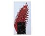 FOGLIA ROSSO GLITTER H.42 X 15 CM