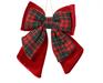 FIOCCO IN VELLUTO DI POLIESTERE ROSSO / SCOZZESE H 23X18X4,5 CM