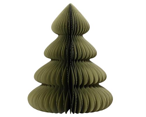 DECORAZIONE ALBERO DI NATALE IN CARTA NIDO D'APE VERDE H.90X72CM
