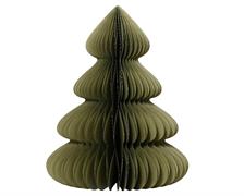 DECORAZIONE ALBERO DI NATALE IN CARTA NIDO D'APE VERDE H.90X72CM