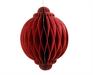 ORNAMENTO NATALIZIO IN CARTA NIDO D'APE ROSSO GLITTER H.15X11,5