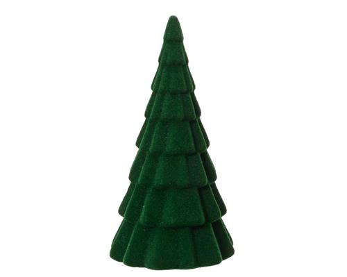 ALBERO DI NATALE IN POLISTIROLO FLOCCATO VERDE 50X28,3 CM