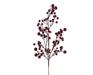 RAMO CON BACCHE BORDEAUX GLITTER H.68 CM