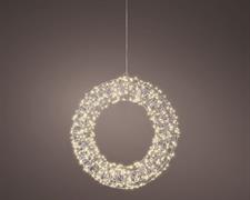GHIRLANDA DI MICROLED METALLO 500 LED BIANCO CALDO H.38X38X7CM