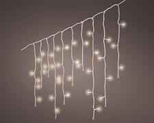 LUCI DI NATALE A TENDA 175 LED BIANCO CALDO 7,5 MT CAVO BIANCO