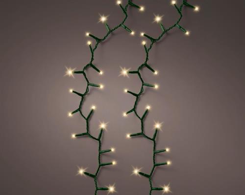 LUCI DI NATALE COMPACT 500 LED ORO CHIARO CAVO VERDE 11 MT