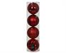 PALLINE DI NATALE ROSSE GLITTER / OPACO / LUCIDO /FANTASIA 4 PZ