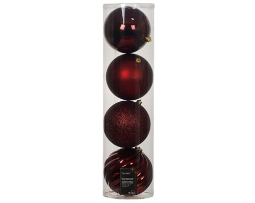 PALLINE DI NATALE BORDEAUX GLITTER / OPACO / LUCIDO /FANTASIA 4