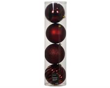 PALLINE DI NATALE BORDEAUX GLITTER / OPACO / LUCIDO /FANTASIA 4