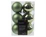 PALLINE DI NATALE VERDE ROSMARINO LUCIDE OPACHE 12PZ 6CM