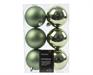 PALLINE DI NATALE VERDE ROSMARINO LUCIDE OPACHE 6PZ 8CM