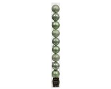 PALLINE DI NATALE VERDE MENTA OPACHE GLITTER LUCIDE 10PZ 6CM
