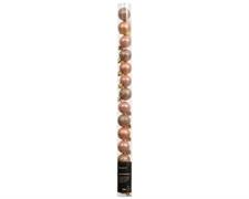 PALLINE DI NATALE PESCA OPACHE GLITTER LUCIDE 14PZ 3CM