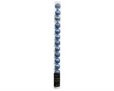 PALLINE DI NATALE AZZURRO CIELO OPACHE GLITTER LUCIDE 14PZ 3CM