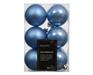 PALLINE DI NATALE AZZURRO CIELO LUCIDE OPACHE 12 PZ 6 CM