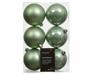 PALLINE DI NATALE VERDE MENTA LUCIDE OPACHE 6 PZ 8 CM