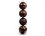 PALLINE DI NATALE MARRONE ESPRESSO LUCIDE GLITTER OPACHE  4 PZ 1