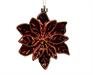 PENDENTE NATALIZIO STELLA DI NATALE ROSSA GLITTE ORO 14,5 CM