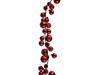 GHIRLANDA DI PALLINE ROSSE LUCIDE OPACHE 180 CM