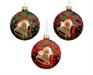 PALLINA DI NATALE IN VETRO LUCIDO DECORO CAMPANA 8 CM 1 PZ ASS.