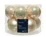 PALLINE DI NATALE VETRO PERLA LUCIDE/OPACHE 6 CM 10 PZ