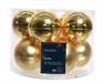 PALLINE DI NATALE VETRO ORO CHIARO LUCIDE/OPACHE 6 CM 10 PZ