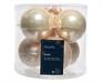 PALLINE DI NATALE VETRO PERLA LUCIDE/OPACHE 8 CM 6 PZ