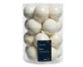 PALLINE DI NATALE IN VETRO BIANCO LANA LUCIDO OPACO 6CM 2OPZ