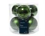 PALLINE DI NATALE IN VETRO VERDE PINO LUCIDE OPACHE 8CM 6PZ